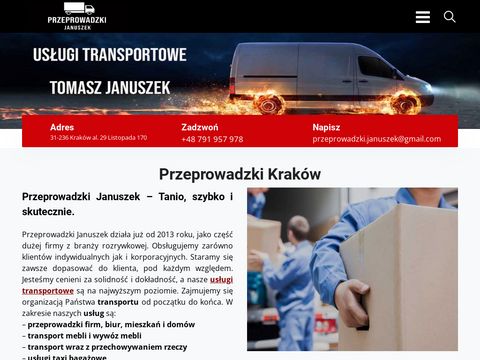 Przeprowadzki.januszek.pl usługi transportowe