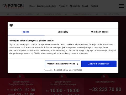 Ponicki.pl przeglądy rejestracyjne stacja kontroli