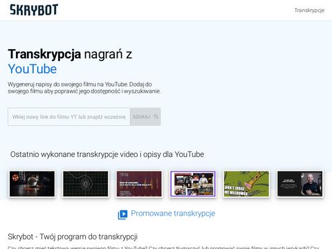 Skrybot.pl - transkrypcja YouTube