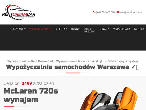 Rentdreamcar.pl wypożyczalnia aut sportowych