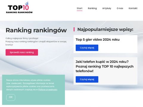 Toptenranking.pl - najlepszy ranking rankingów