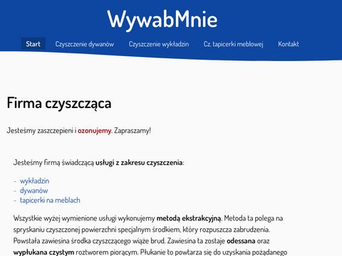 Wywabmnie.pl Nowa-Huta firma czyszcząca tapicerki