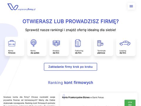 Wspieramyfirmy.pl konto bankowe dla firm