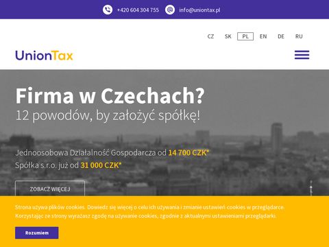 Uniontax.pl - jak założyć firmę w Czechach