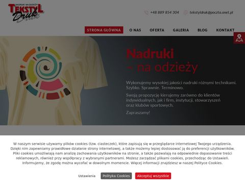 Tekstyldruk.com.pl - reklama Koszalin
