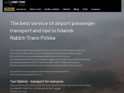 Rabbittranspoland.com - taxi na lotnisko Gdańsk