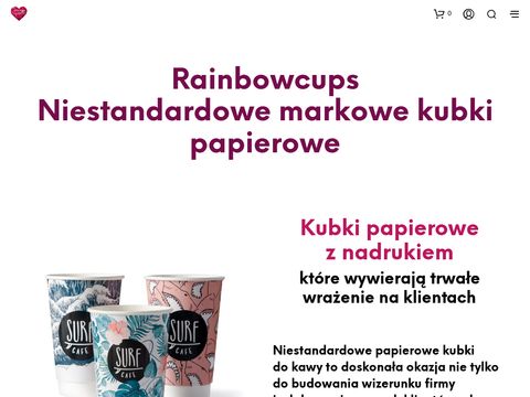Rainbowcups.pl - kubki jednorazowe do kawy z logo