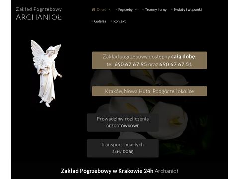 Arcrchaniol.com.pl zakład pogrzebowy Kraków
