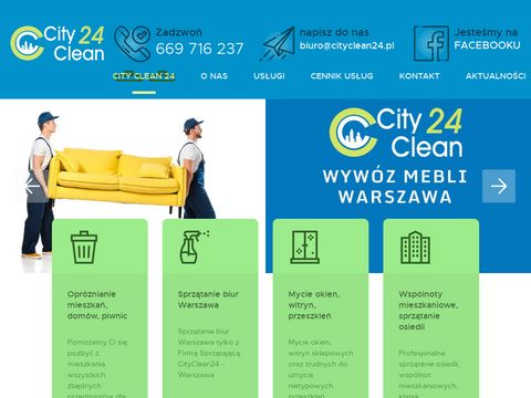 Cityclean24.pl wywóz mebli Warszawa