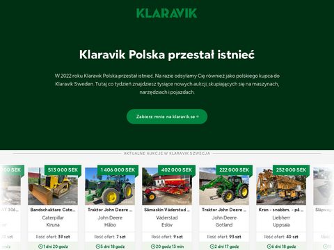 Klaravik.pl aukcje maszyn rolniczych