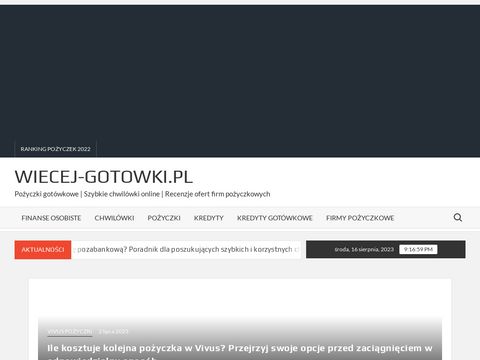 Wiecej-gotowki.pl pożyczki - opinie i informacje