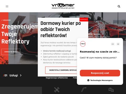 Vroomer.pl - regeneracja reflektorów samochodowych