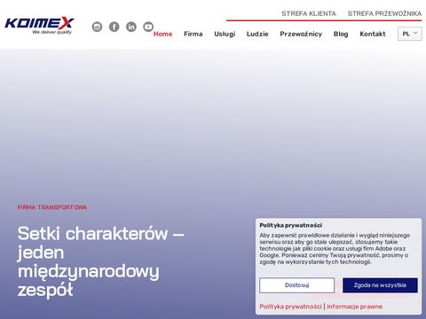 Koimex.pl firma transportowa Świebodzin