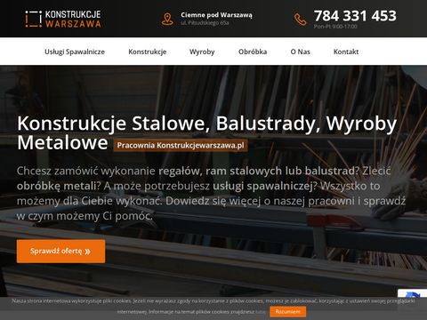 Konstrukcjewarszawa.pl spawanie stali i blachy