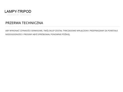 Lampy-tripod.pl na trójnogu do Twojego salonu