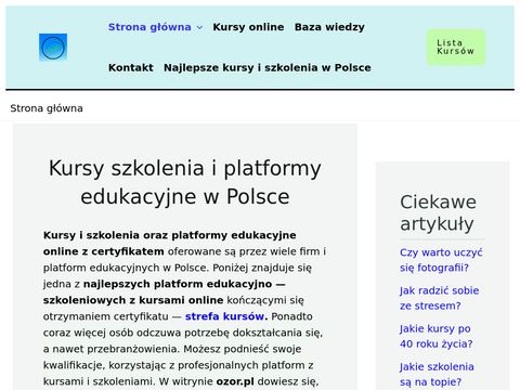 Ozor.pl - które kursy i szkolenia warto wybrać
