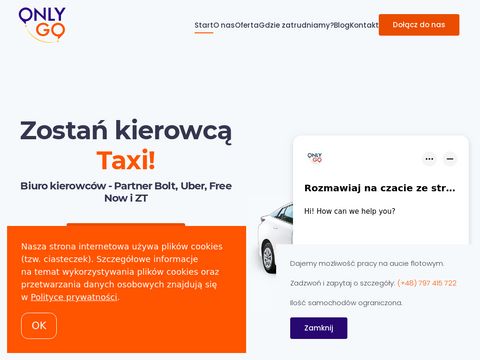 Onlygo.pl oferty pracy - Uber Bolt i Freenow