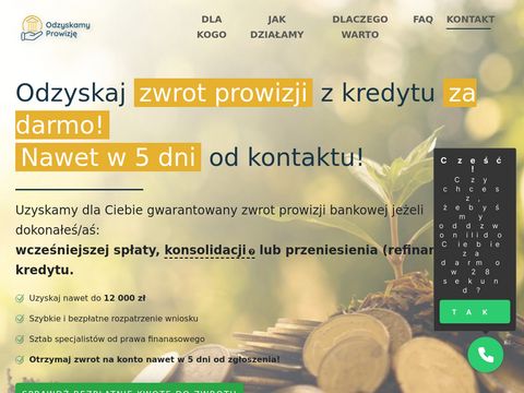 Odzyskamyprowizje.pl od pożyczki zwrot