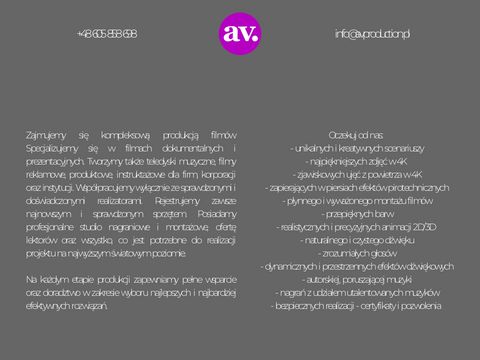 AVProduction.pl produkcja filmów prezentacyjnych