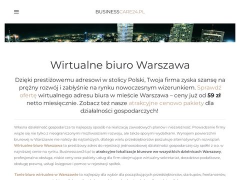 Businesscare24.pl wirtualne biuro Warszawa