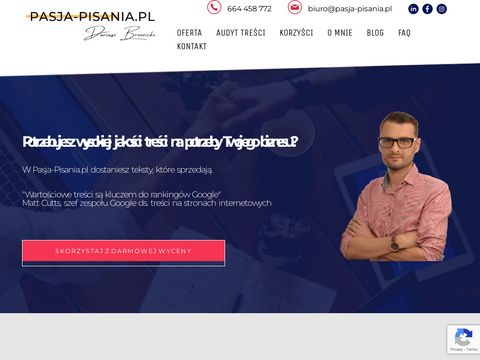 Pasja-pisania.pl teksty reklamowe