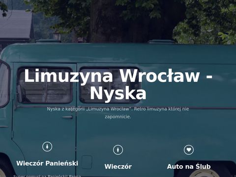 Retronyska.com limuzyna na ślub Wrocław
