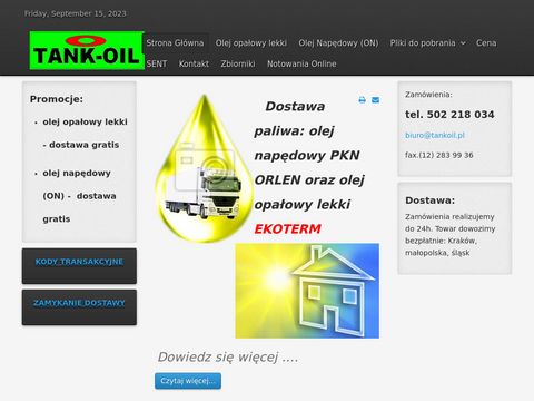 Tankoil.pl - olej opałowy cena