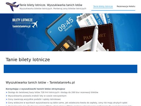 Tanielatanie4u.pl bilety lotnicze