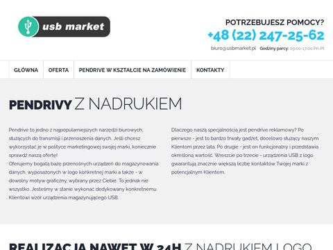 Usbmarket.pl fadzety reklamowe z nadrukiem logo