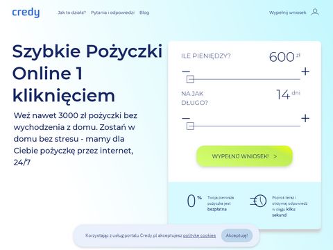 Credy.pl szybkie pożyczki przez internet