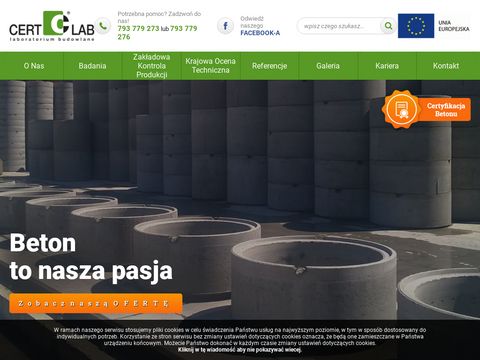 Cert-lab.pl - badanie betonu