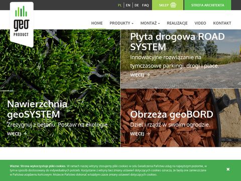 Geoproduct.pl obrzeża trawnikowe i eko kratka