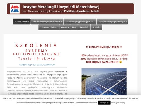 Fotowoltaika.edu.pl szkolenia i kursy z zagadnień