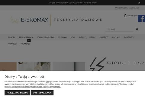 E-ekomax.pl pościel z satyny bawełnianej sklep