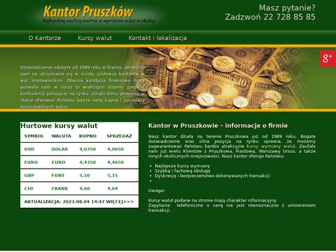 KantorPruszkow.pl wymiana walut michałowice