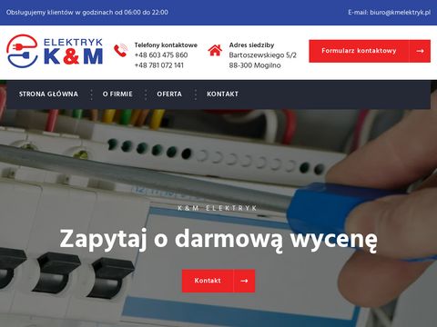 KM Elektryk - firma elektryczna Inowrocław