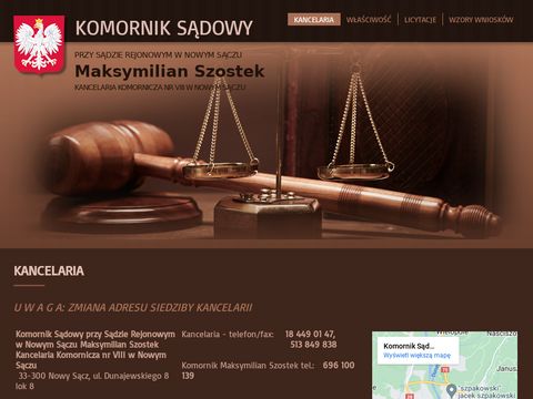 Komornik-nowysacz-szostek.pl kancelaria komornicza