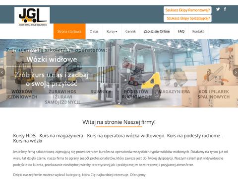 Jgl.pl - kurs na wózki widłowe cena