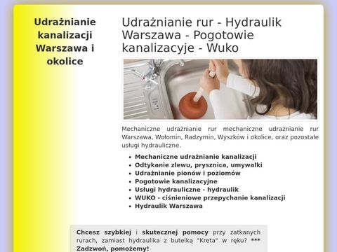 Hydraulik-warszawa.net Udrażnianie Kanalizacji