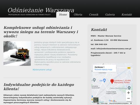 MWS - odśnieżanie dachów Warszawa
