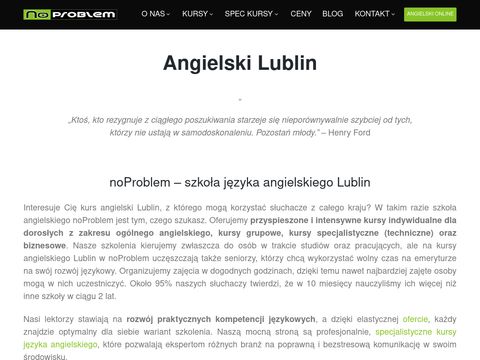 Noproblem.edu.pl kurs angielskiego Lublin