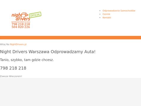 Night Drivers - przewóz osób w Warszawie