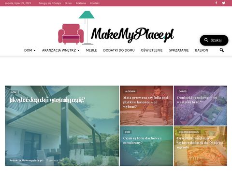 Makemyplace.pl - strona o urządzaniu wnętrz