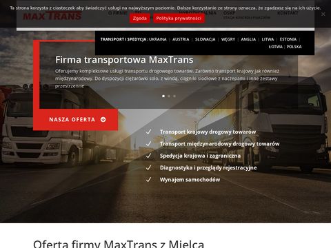 Maxtrans.com.pl transport i spedycja Anglia