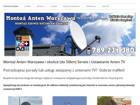 Montaz-anten-sat.pl serwis Warszawa