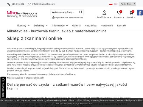 Mikatextiles.com tkaniny & dzianiny - sklep