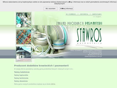 Stawros.com.pl producent dodatków krawieckich