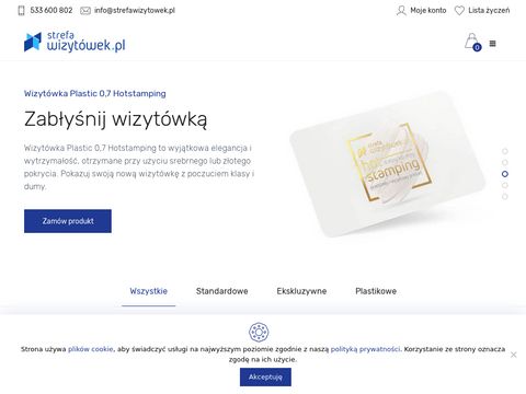 Strefawizytowek.pl - druk wizytówek