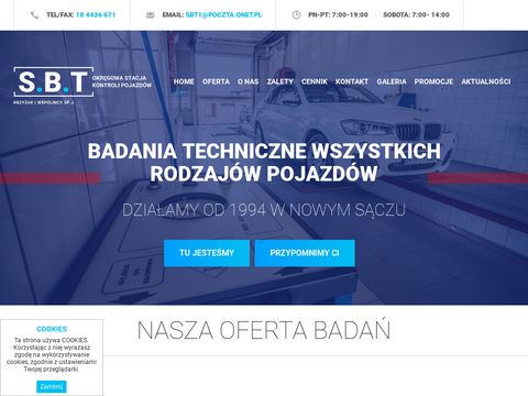 Sbt-nowysacz.pl badania samochodów