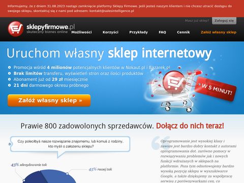 Sklepyfirmowe.pl oprogramowanie sklep internetowy